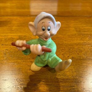 Vintage Dopey w/ Flute Figurine Snow White 7 Dwarves